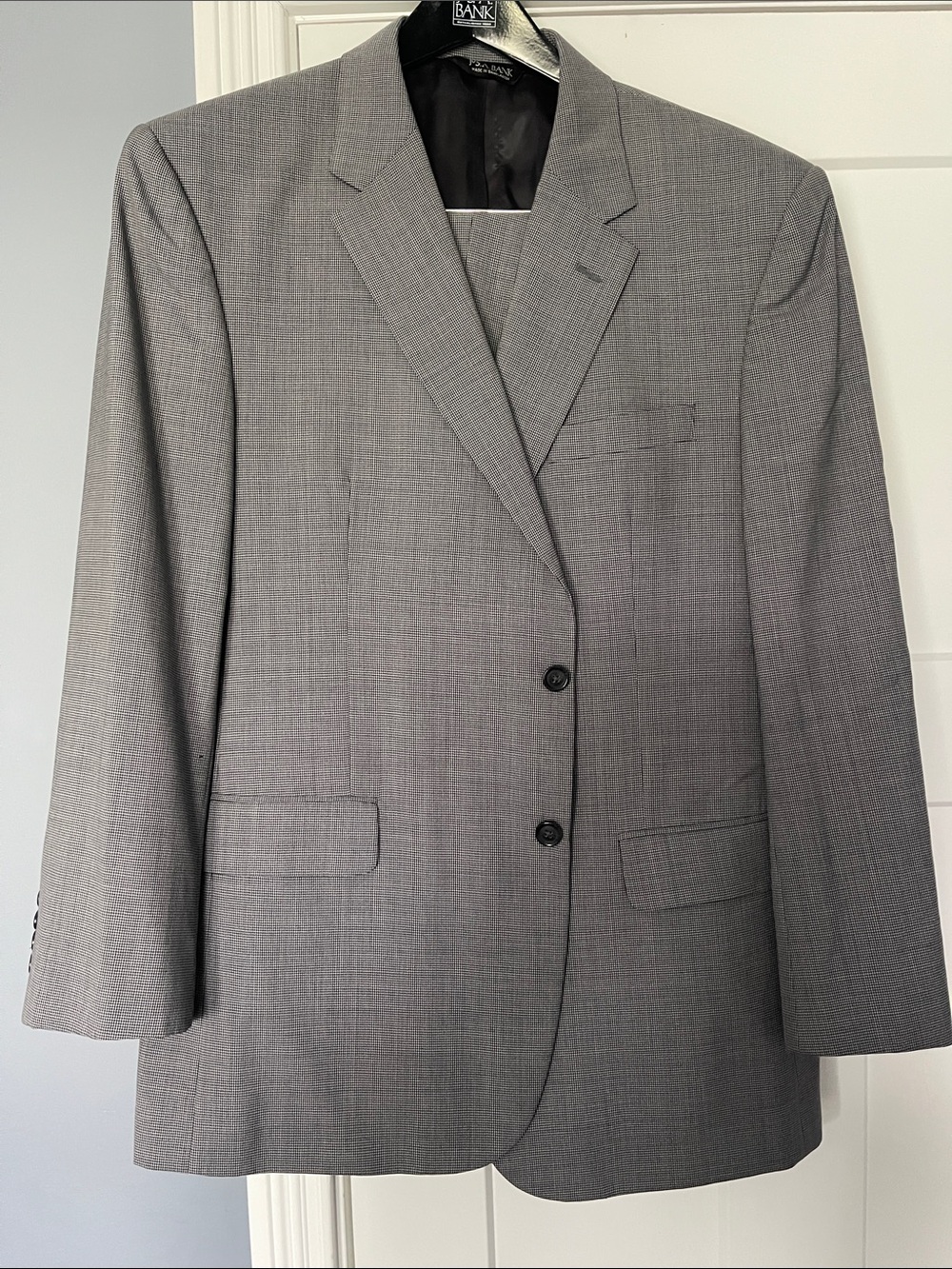 Jos. A. Bank Men's Light Gray Two-Button Suit Jacket